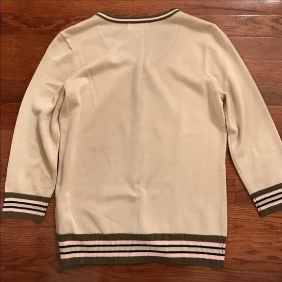 CREAM CARDIGAN 7TH AVENUE SMALL OFFICE CAREER - Picture 2 of 5